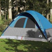 Berkfield Home Family Tent Dome 6-Person Blue Waterproof