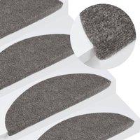 Berkfield Home Stair Mats Self-adhesive 15 pcs 56x17x3 cm Grey | Size: Medium