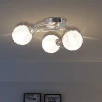 Berkfield Home Ceiling Lamp for 3 G9 Bulbs 120 W in White