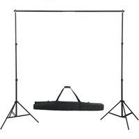 Berkfield Home Telescopic Background System 155-300 cm in Black