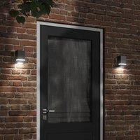 Berkfield Home Outdoor Wall Light Black Stainless Steel