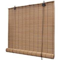 Berkfield Home Brown Bamboo Roller Blinds 120 x 160 cm