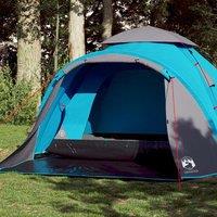 Berkfield Home Camping Tent Dome 3-Person Blue Quick Release