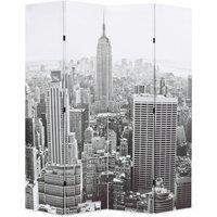 Berkfield Home Folding Room Divider 160x170 cm New York by Day Black & White