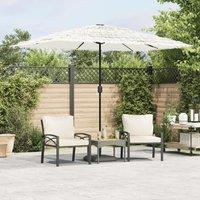 Berkfield Home Garden Parasol with Steel Pole White 300x200x250 cm | Size: 300 x 200 x 250 cm