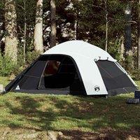 Berkfield Home Family Tent Dome 6-Person White Blackout Fabric Waterproof