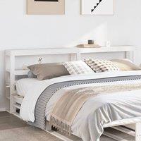 Berkfield Home Headboard with Shelves White 200 cm Solid Wood Pine