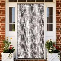 Berkfield Home Insect Curtain Taupe & White 100x220 cm Chenille