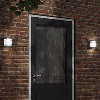 Berkfield Home Outdoor Wall Light Black Stainless Steel