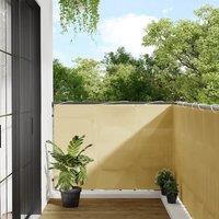 Berkfield Home Balcony Screen Sand 120x500 cm 100% Polyester Oxford in Yellow