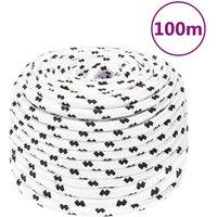 Berkfield Home Boat Rope Orange 2 mm 25 m Polypropylene in White