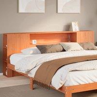 Berkfield Home Headboard with Storage Wax Brown 200 cm Solid Wood Pine