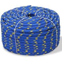 Berkfield Home Boat Rope Orange 2 mm 25 m Polypropylene in Blue