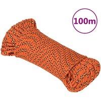 Berkfield Home Boat Rope Orange 2 mm 25 m Polypropylene