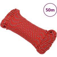 Berkfield Home Boat Rope Orange 2 mm 25 m Polypropylene in Red