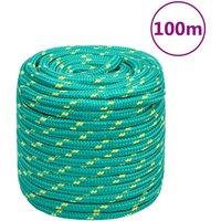 Berkfield Home Boat Rope Orange 2 mm 25 m Polypropylene in Green