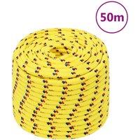 Berkfield Home Boat Rope Orange 2 mm 25 m Polypropylene in Yellow