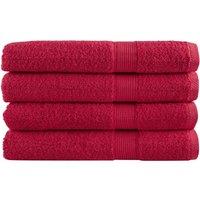Berkfield Home Premium Towels SOLUND 4 pcs Red 100x200 cm 600 gsm