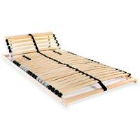 Slatted Bed Base with 28 Slats 7 Zones 70x200 cm