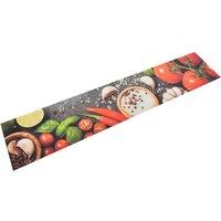 Berkfield Home Kitchen Rug Washable Vegetables 60x300 cm Velvet