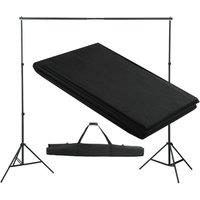 Berkfield Home Backdrop Support System 300 x 300 cm Black