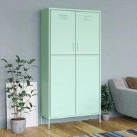 Berkfield Home Wardrobe Mint 90x50x180 cm Steel in Green | Size: 90 x 50 x 180 cm