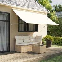Berkfield Home Retractable Awning Cream 300x150 cm Fabric & Steel