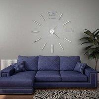 Berkfield Home 3D Wall Clock Modern Design 100 cm XXL Silver