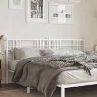 Berkfield Home Metal Headboard White 180cm