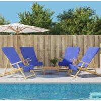 Berkfield Home Beach Towels 4 pcs Royal Blue 60x135 cm Fabric 400 GSM
