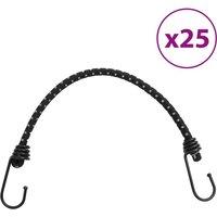 Berkfield Home Bungee Cords with Reflective Strips & Hooks 25 pcs 46 cm