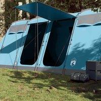 Berkfield Home Family Tent Tunnel 10-Person Blue Waterproof