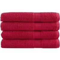 Premium Sauna Towels SOLUND 4 pcs Red 80x200 cm 600 gsm