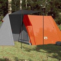 Berkfield Home Camping Tent 3-Person Grey & Orange Waterproof