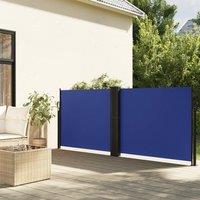 Berkfield Home Retractable Side Awning Blue 120x1000 cm