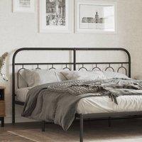 Berkfield Home Metal Headboard Black 183 cm