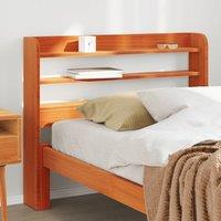 Headboard with Shelves Wax Brown 75 cm Solid Wood Pine