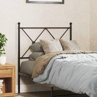 Berkfield Home Metal Headboard Black 75cm