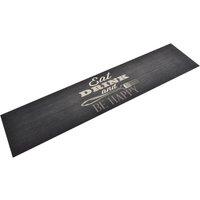 Berkfield Home Kitchen Rug Washable Kitchen Black 60x300 cm Velvet