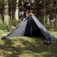 Berkfield Home Family Tent Tipi 7-Person Grey & Orange Waterproof