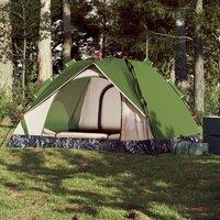 Berkfield Home Camping Tent Dome 3-Person Green Quick Release