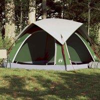Berkfield Home Camping Tent Cabin 4-Person Green Waterproof