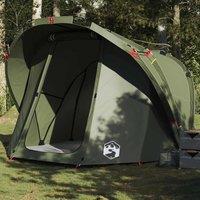Berkfield Home Fishing Tent 4-Person Olive Green Waterproof
