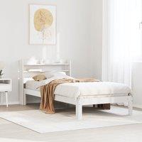 Berkfield Home Bed Frame with Headboard without Mattress White 100x200 cm
