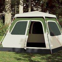 Berkfield Home Camping Tent Dome 4-Person Green Quick Release