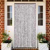 Berkfield Home Fly Curtain Brown & Beige 100x230 cm Chenille