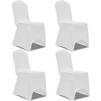 Stretch Chair Cover 4 pcs White