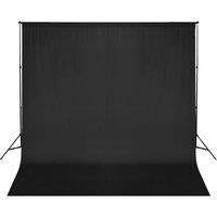 Berkfield Home Photo Backdrop Support System 600x300 cm Black