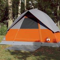 Berkfield Home Camping Tent Dome 3-Person Orange Waterproof