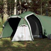 Berkfield Home Camping Tent Tunnel 3-Person Green Waterproof
